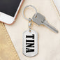 Tina v01 - Luxury Dog Tag Keychain