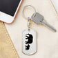 Mama Elephant With 1 Calf - Luxury Dog Tag Keychain