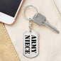 Army Niece - Luxury Dog Tag Keychain