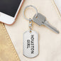 Houston Girl v4 - Luxury Dog Tag Keychain
