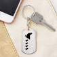 Mama Chicken With 4 Chicks - Luxury Dog Tag Keychain