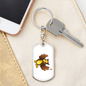 Happy Owl - Luxury Dog Tag Keychain