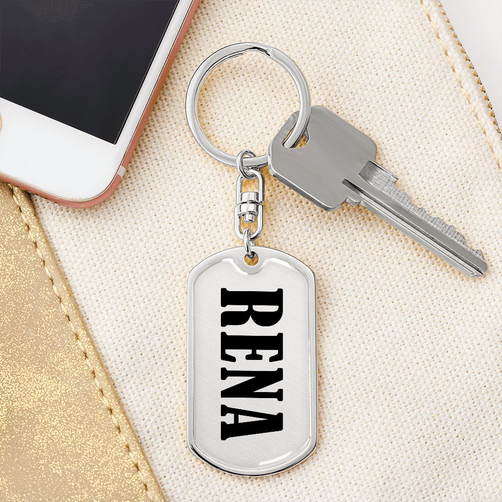 Rena v01 - Luxury Dog Tag Keychain