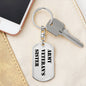Army Veteran's Sister - Luxury Dog Tag Keychain