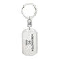 Washington, DC Girl v4 - Luxury Dog Tag Keychain