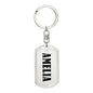 Amelia v01 - Luxury Dog Tag Keychain