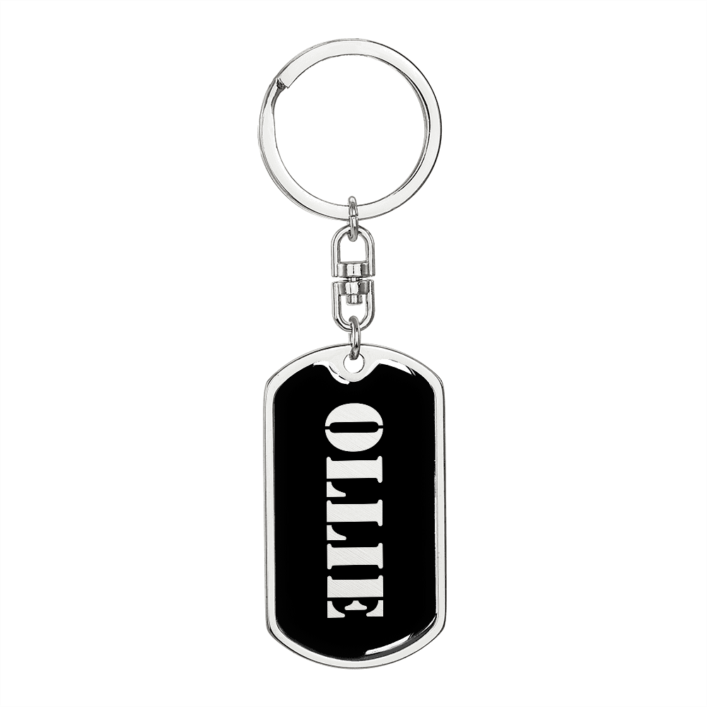 Ollie v2 - Luxury Dog Tag Keychain
