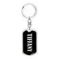 Tiffany v02 - Luxury Dog Tag Keychain