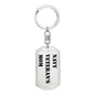 Navy Veteran's Mom - Luxury Dog Tag Keychain