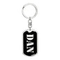 Dan v3 - Luxury Dog Tag Keychain