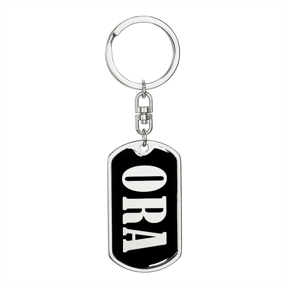 Ora v02 - Luxury Dog Tag Keychain