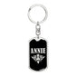 Annie v02a - Luxury Dog Tag Keychain