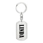Linda v01 - Luxury Dog Tag Keychain