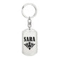 Sara v01a - Luxury Dog Tag Keychain