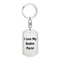 Love My Quaker Parrot - Luxury Dog Tag Keychain