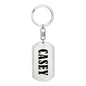Casey v01 - Luxury Dog Tag Keychain