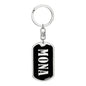 Mona v02 - Luxury Dog Tag Keychain