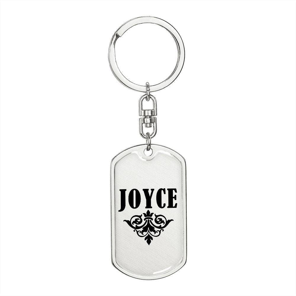 Joyce v01a - Luxury Dog Tag Keychain
