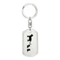 Mama Cat With 2 Kittens - Luxury Dog Tag Keychain