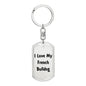 Love My French Bulldog v4 - Luxury Dog Tag Keychain