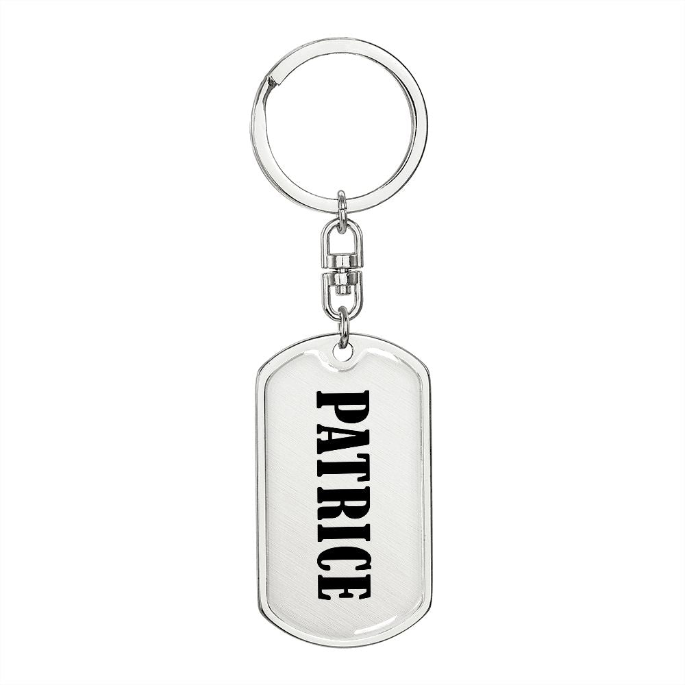 Patrice v01 - Luxury Dog Tag Keychain