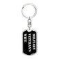 Military Veteran's Wife v2 - Luxury Dog Tag Keychain