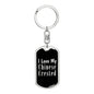Love My Chinese Crested v2 - Luxury Dog Tag Keychain