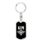 Kim v02a - Luxury Dog Tag Keychain