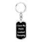 Love My Polish Lowland Sheepdog v5 - Luxury Dog Tag Keychain