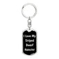 Love My Striped Dwarf Hamster v2 - Luxury Dog Tag Keychain