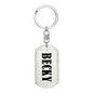 Becky v01 - Luxury Dog Tag Keychain