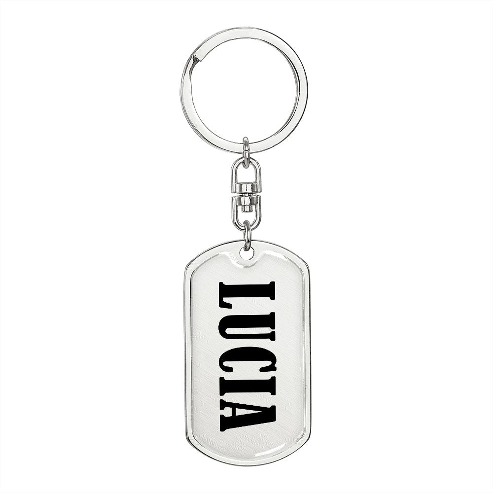 Lucia v01 - Luxury Dog Tag Keychain