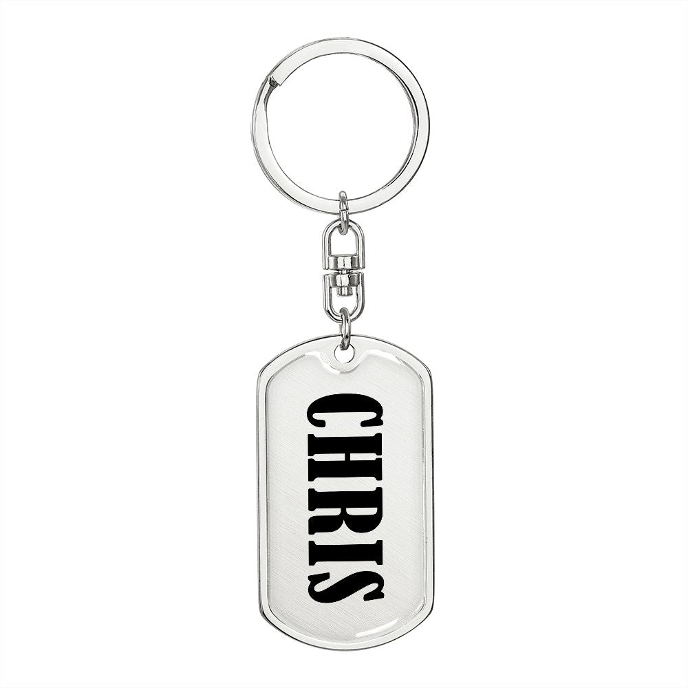 Chris v01 - Luxury Dog Tag Keychain