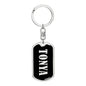 Tonya v02 - Luxury Dog Tag Keychain