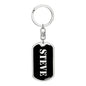 Steve v3 - Luxury Dog Tag Keychain