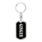 Ginger v02 - Luxury Dog Tag Keychain