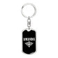 Amanda v02a - Luxury Dog Tag Keychain
