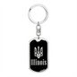 Illinois v2 - Luxury Dog Tag Keychain