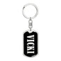 Vicki v02 - Luxury Dog Tag Keychain