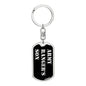 Army Ranger's Son v2 - Luxury Dog Tag Keychain