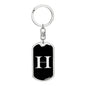 Initial H v2a - Luxury Dog Tag Keychain