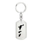 Mama Duck With 2 Ducklings - Luxury Dog Tag Keychain