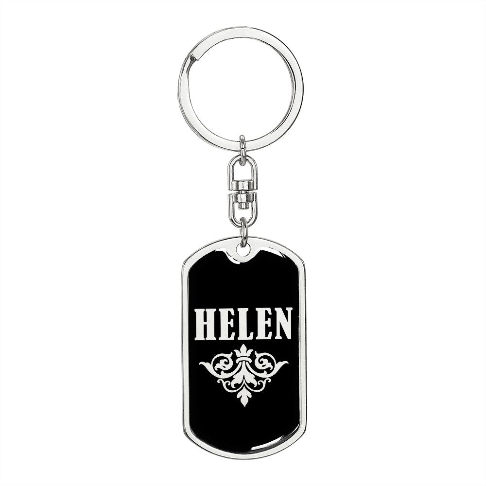 Helen v02a - Luxury Dog Tag Keychain