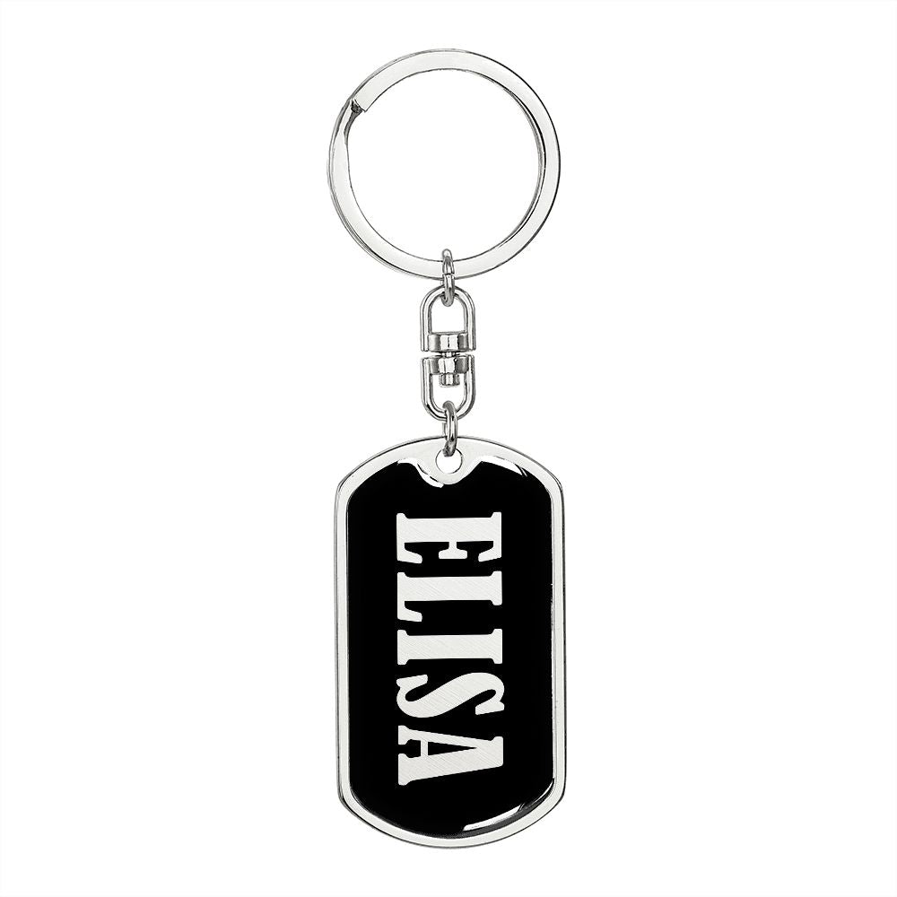 Elisa v02 - Luxury Dog Tag Keychain