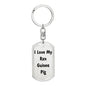 Love My Rex Guinea Pig - Luxury Dog Tag Keychain