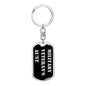 Military Veteran's Aunt v2 - Luxury Dog Tag Keychain