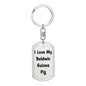 Love My Baldwin Guinea Pig - Luxury Dog Tag Keychain