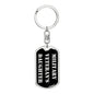 Military Veteran's Daughter v2 - Luxury Dog Tag Keychain