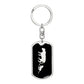 Mama Lioness With 1 Cub v2 - Luxury Dog Tag Keychain