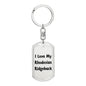 Love My Rhodesian Ridgeback v4 - Luxury Dog Tag Keychain